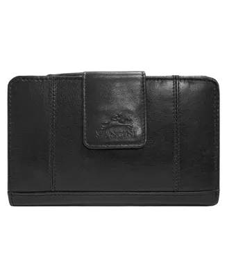 Mancini Casablanca Collection Rfid Secure Ladies Medium Clutch Wallet