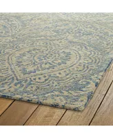 Kaleen Weathered WTR01-17 Blue 2' x 6' Runner Rug