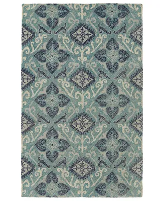 Kaleen Weathered WTR03-91 Teal 5' x 7'6" Outdoor Area Rug