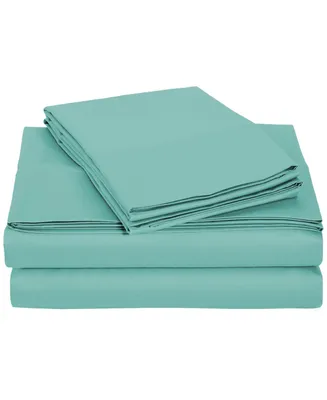 Universal Home Fashions University 6 Piece Teal Solid King Sheet Set