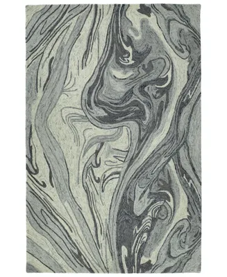 Kaleen Marble MBL02-75 Gray 3'6" x 5'6" Area Rug
