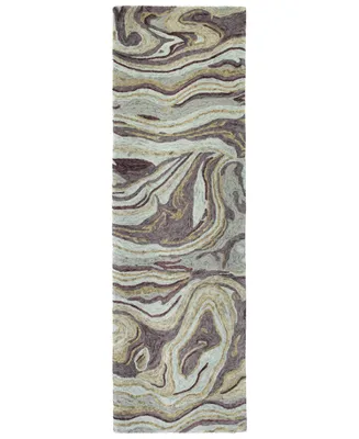 Kaleen Marble MBL03-65 Aubergine 2'6" x 8' Runner Rug