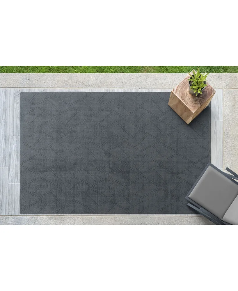 Kaleen Minkah MKH04-83 Steel 7'6" x 9' Outdoor Area Rug