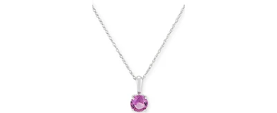 Birthstone 18" Pendant Necklace in 14k Gold or 14k White Gold
