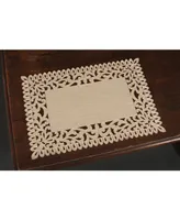 Xia Home Fashions Vine Embroidered Cutwork Placemats, 14" x 20", Set of 4