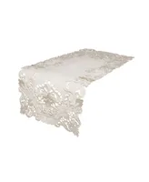 Xia Home Fashions Garden Trellis Embroidered Cutwork Table Runner, 15" x 34"