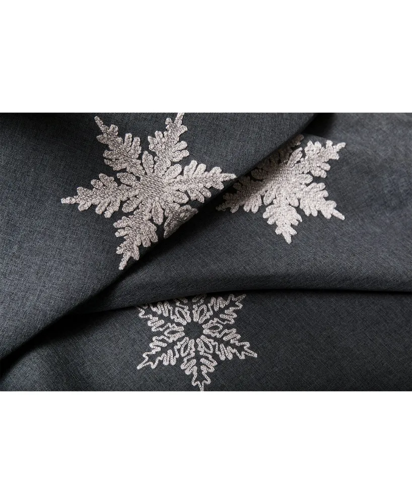Xia Home Fashions Glisten Snowflake Embroidered Christmas Tablecloth