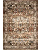 Orian Aria Heriz Medallion Rust 5'1" x 7'6" Area Rug