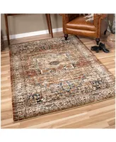 Orian Aria Heriz Medallion Rust 5'1" x 7'6" Area Rug