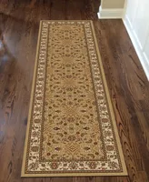 Closeout! Km Home 1592/1074/Beige Pesaro Beige 2'2" x 7'7" Runner Rug