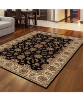 Closeout! Km Home 1592/1011/Black Pesaro Black 5'5" x 7'7" Area Rug