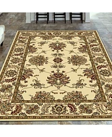 Closeout! Km Home 1330/1211/Ivory Navelli Ivory 5'5" x 8'3" Area Rug
