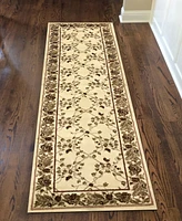 Closeout! Km Home 1590/2005/Ivory Pesaro Ivory 2'2" x 7'7" Runner Rug