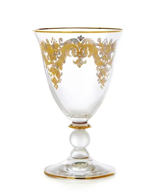 Classic Touch Water Glasses with 24k Gold Artwork