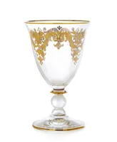 Classic Touch Water Glasses with 24k Gold Artwork