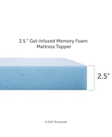 Brookside 2.5" Gel Infused Memory Foam Mattress Topper, Full