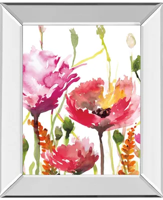 Classy Art Blooms and Buds by Rebecca Meyers Mirror Framed Print Wall Art - 22" x 26"