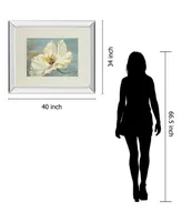 Classy Art White Peony by Patricia Pinto Mirror Framed Print Wall Art - 34" x 40"