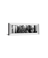 Classy Art Panorama of Nyc Vll by Jeff Pica Mirror Framed Print Wall Art - 18" x 42"