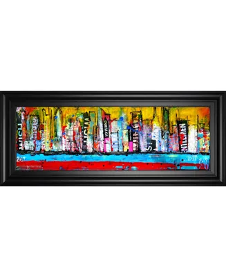 Classy Art Skyline by Erin Ashley Framed Print Wall Art - 18" x 42"