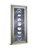 Classy Art Moon Chart Il by Naomi Mccavitt Framed Print Wall Art - 18" x 42"