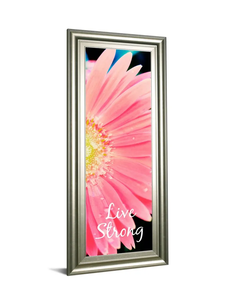 Classy Art Live Strong Daisy by Susan Bryant Framed Print Wall Art - 18" x 42"
