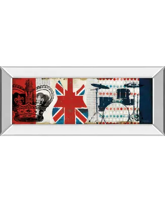 Classy Art British Invasion Il by Mo Mullan Mirror Framed Print Wall Art - 18" x 42"