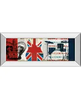 Classy Art British Invasion Il by Mo Mullan Mirror Framed Print Wall Art - 18" x 42"