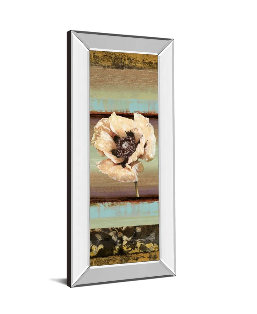 Classy Art Elemental Poppy I by Selina Werbelow Mirror Framed Print Wall Art - 18" x 42"