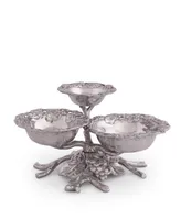 Arthur Court Designs Aluminum Grape Tiered 3-Bowls