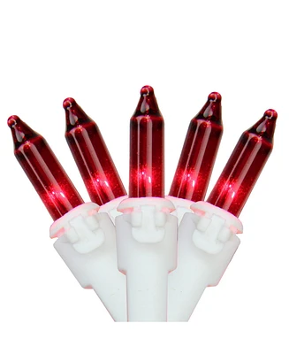 Northlight Set of 50 Red Mini Christmas Lights 2.5" Spacing - White Wire