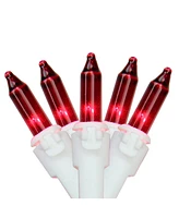 Northlight Set of 50 Red Mini Christmas Lights 2.5" Spacing - White Wire