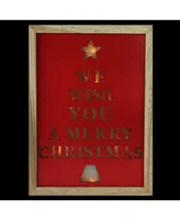 Northlight 11.75" We Wish You a Merry Christmas Led Battery Operated Wall Decoration