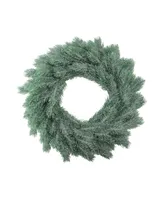 Northlight 16" Decoratively Frosted Green Pine Artificial Christmas Wreath- Unlit