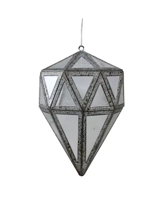 Northlight 5.5" Mirrored Geometric Drop Christmas Ornament