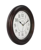 La Crosse Clock 404-2630W 12" Evelyn Quartz Wall Clock with Silent Movement