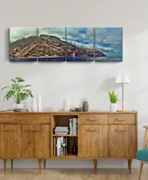 Ready2HangArt Guadeloupe Island 4 Piece Wrapped Canvas Coastal Wall Art Set, 20" x 64"