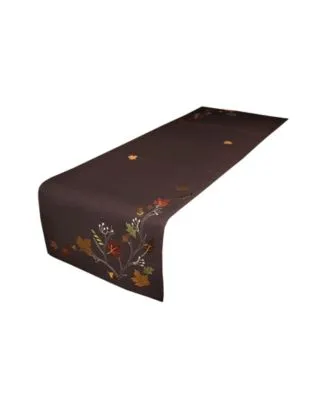 Autumn Branches Embroidered Fall Table Runner Collection