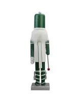 Northlight 14" Decorative Green and White Junior Mints Wooden Christmas Nutcracker Figure