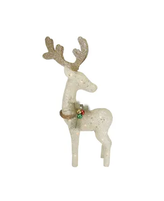 Northlight 37" Lighted Sisal Standing Reindeer Christmas Outdoor Decoration