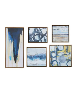 Madison Park Blue Bliss Gallery Art, Set of 5