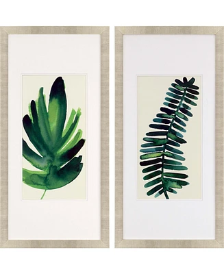 Paragon Palm Leaves I Framed Wall Art Set of 2, 43" x 21"