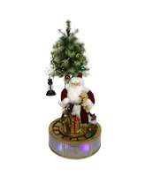 Northlight 4' Animated and Musical Lighted Led Santa Claus with Tree and Rotating Train Christmas Decor