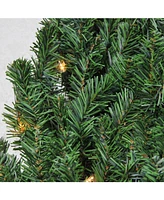 Northlight 60" Pre-Lit Commercial Canadian Pine Artificial Christmas Wreath - Clear Lights