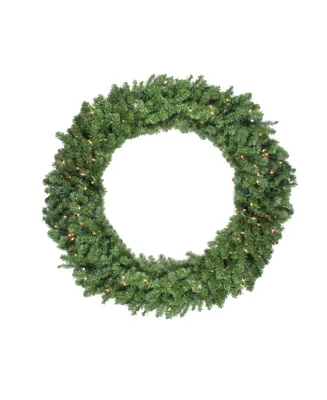 Northlight 48" Pre-Lit Canadian Pine Artificial Christmas Wreath - Clear Lights