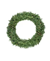 Northlight 48" Pre-Lit Canadian Pine Artificial Christmas Wreath