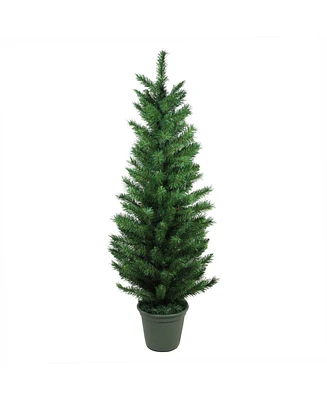 Northlight 4' Potted Virginia Pine Artificial Walkway Christmas Tree - Unlit