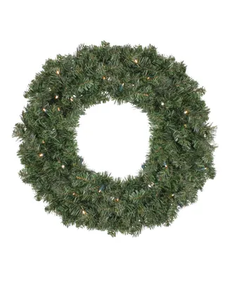 Northlight 36" Pre-Lit Led Canadian Pine Artificial Christmas Wreath - Clear Lights