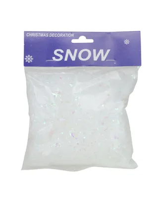 Northlight White Iridescent Artificial Powder Snow Flakes for Christmas Decorating 2 oz.