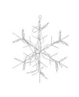 Northlight 12" Battery Operated Led Lighted Snowflake Christmas Window Silhouette with Timer